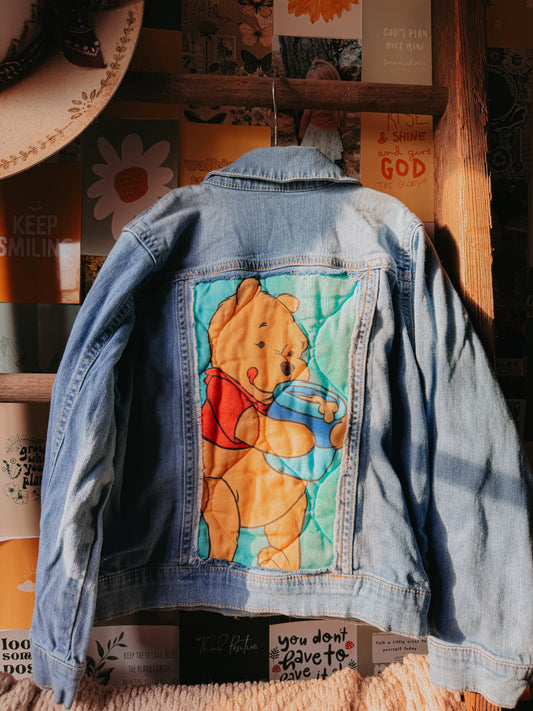 Pooh — One of a Kind Rescued Demin Jacket sz 7