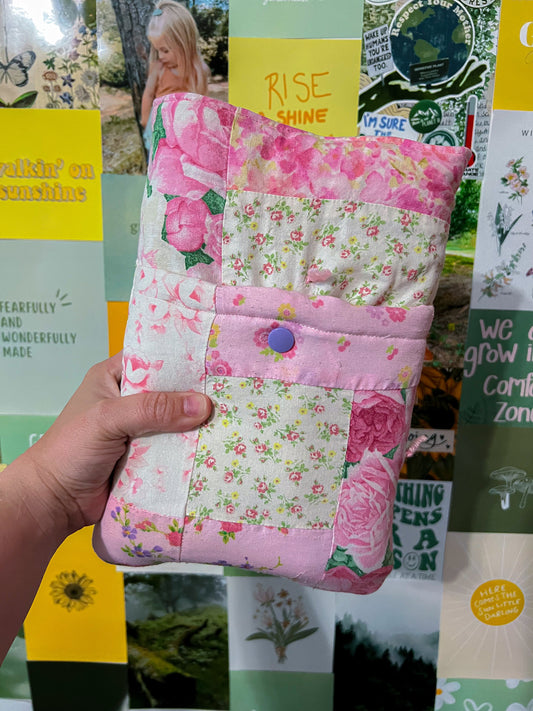 Quilted Floral Book Sleeve