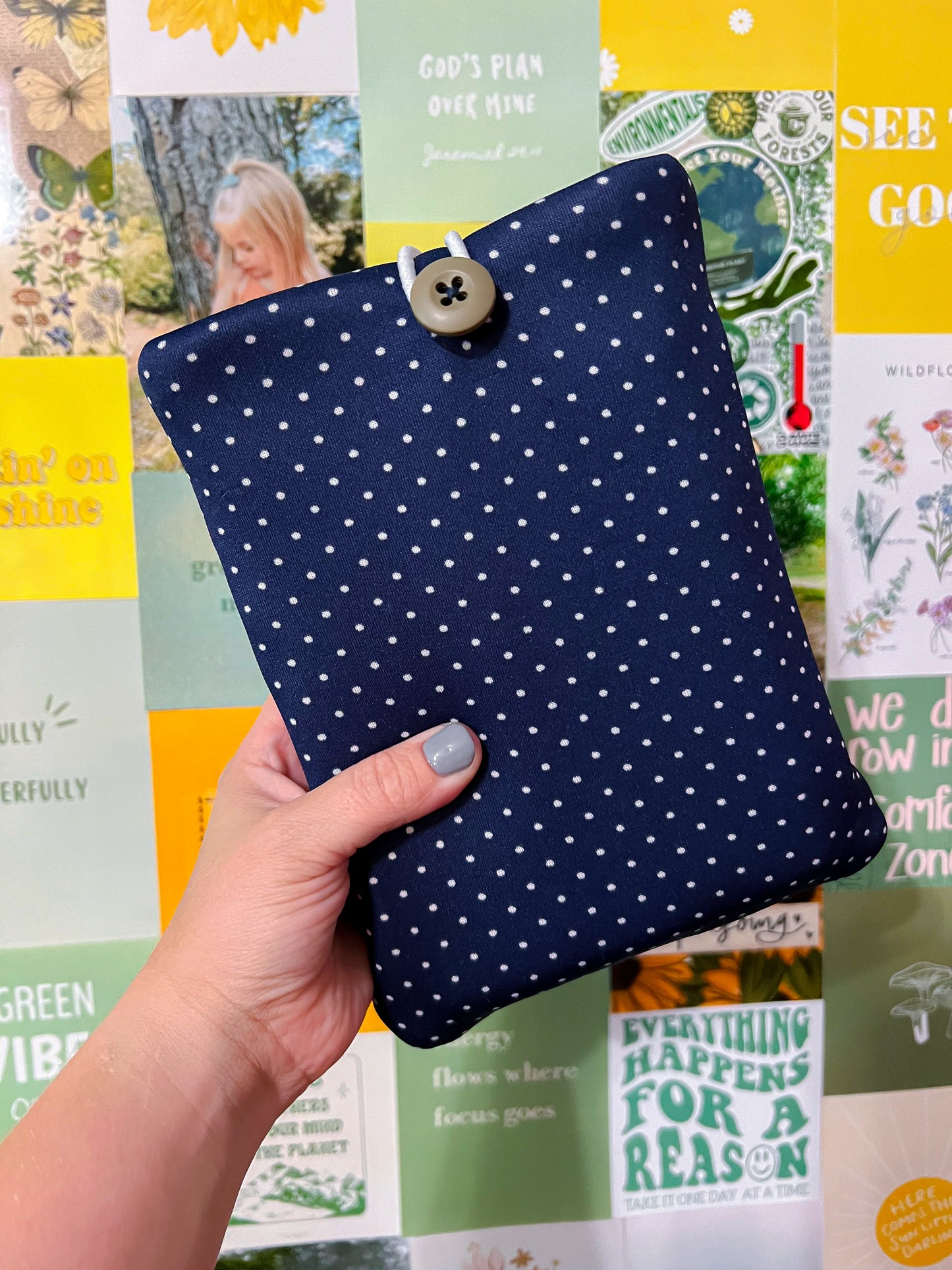 Dappled Navy Book Sleeve