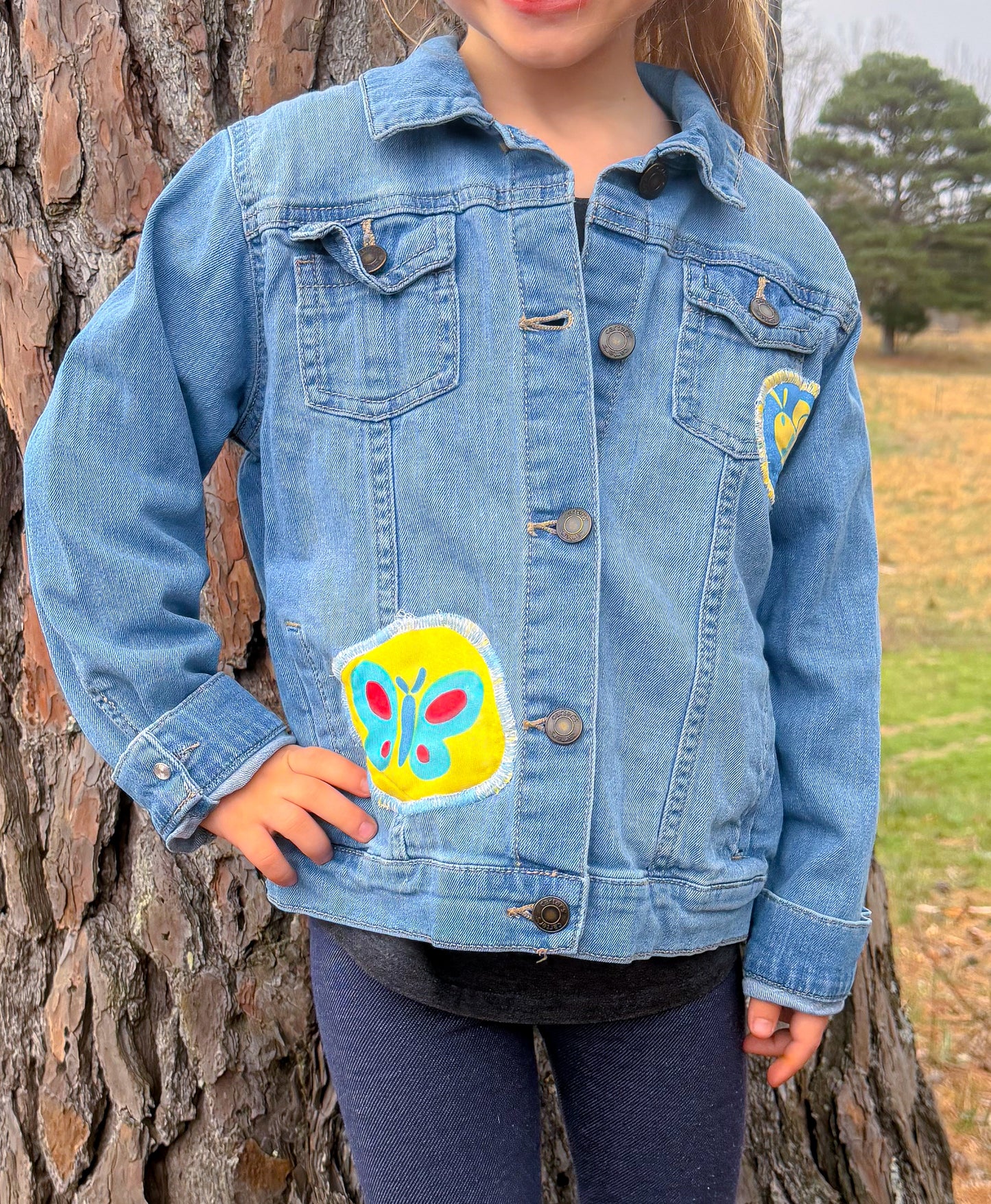 Pooh — One of a Kind Rescued Demin Jacket sz 7