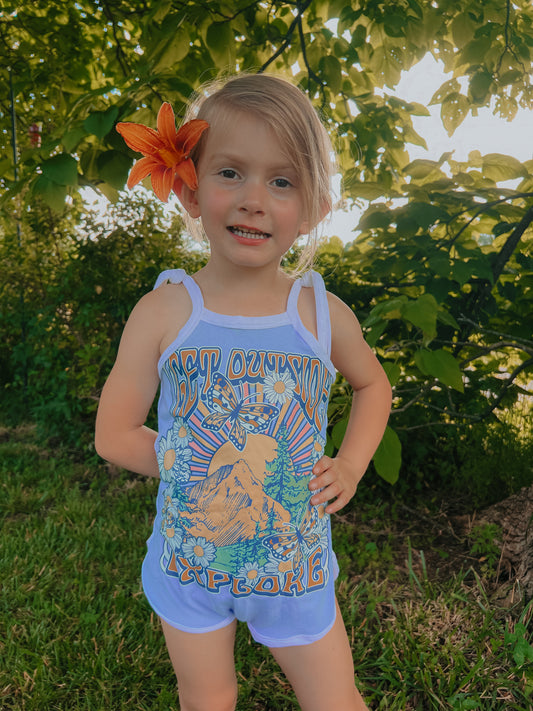 Get Outside + Explore Retro Romper