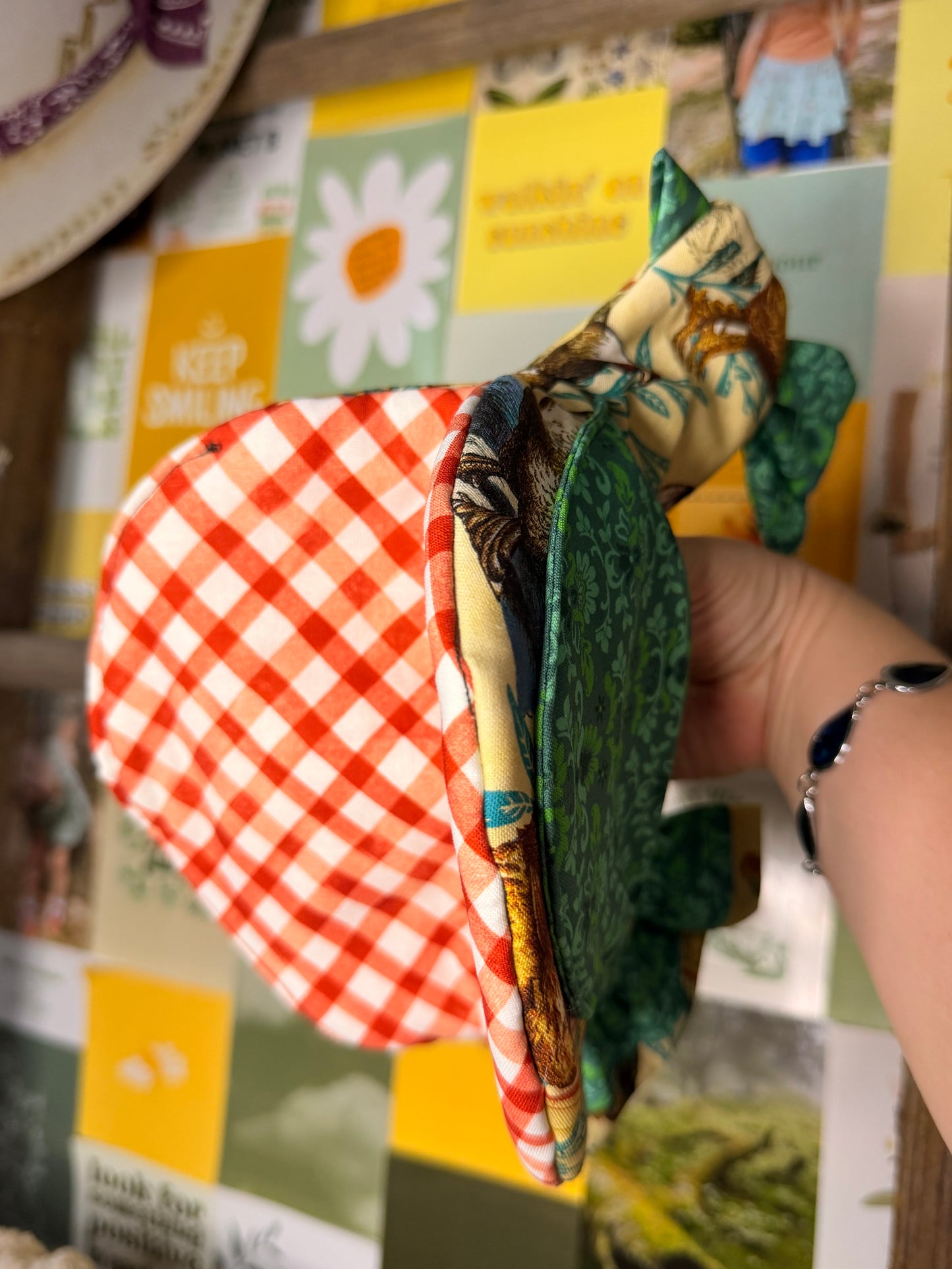 Scrappy Chicken Oven Mitt - Cozy Coop Patchwork