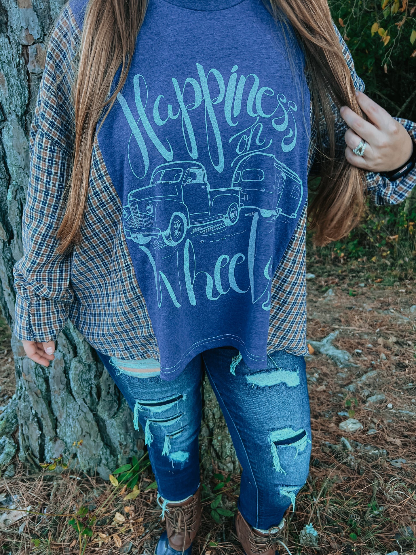 Happiness on Wheels Flannel