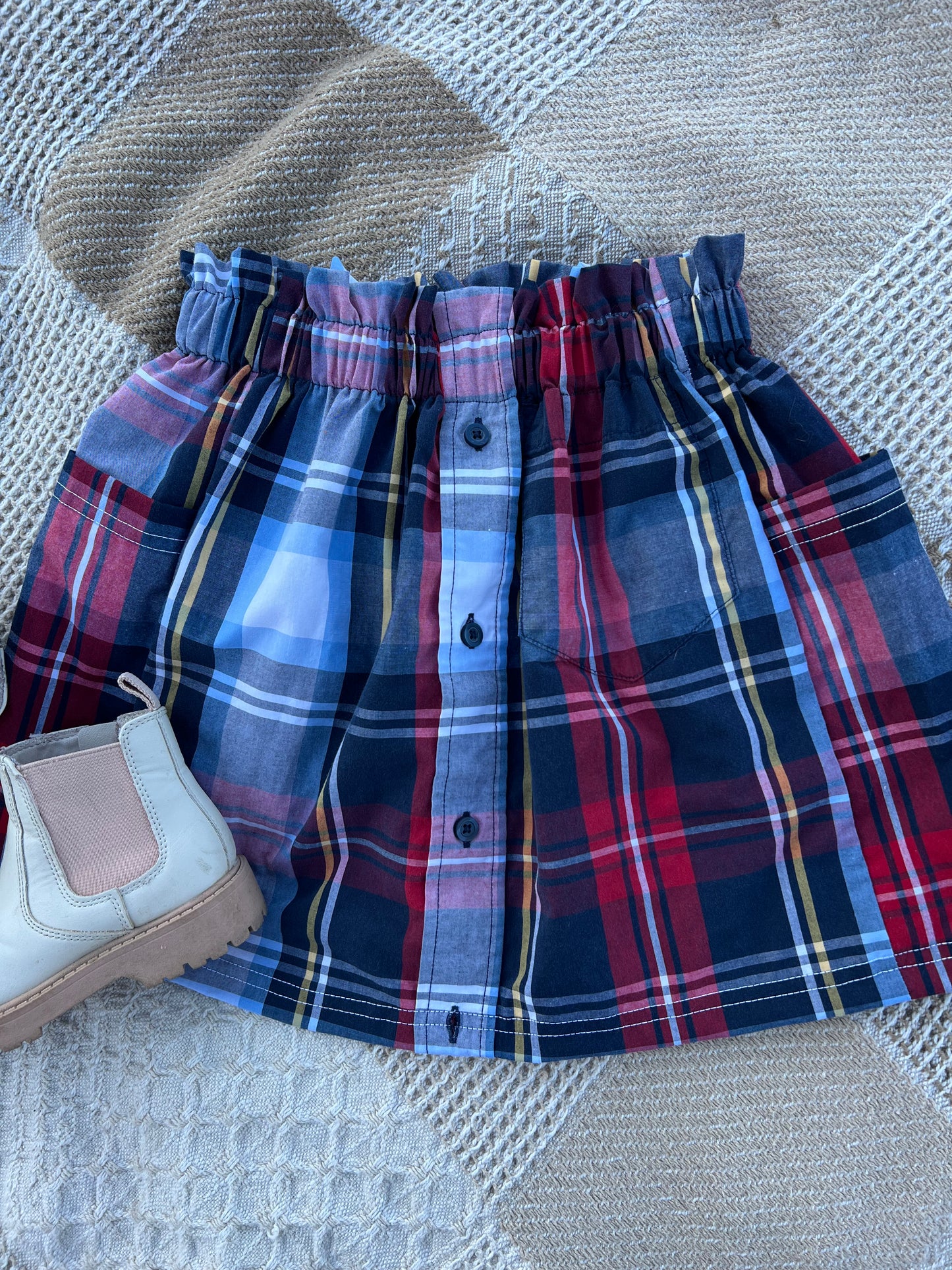 Pumpkin Patch Plaid Skirt