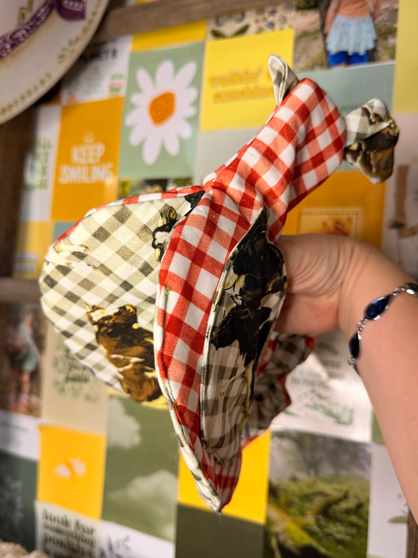 Scrappy Chicken Oven Mitt - Dairy Farm Patchwork