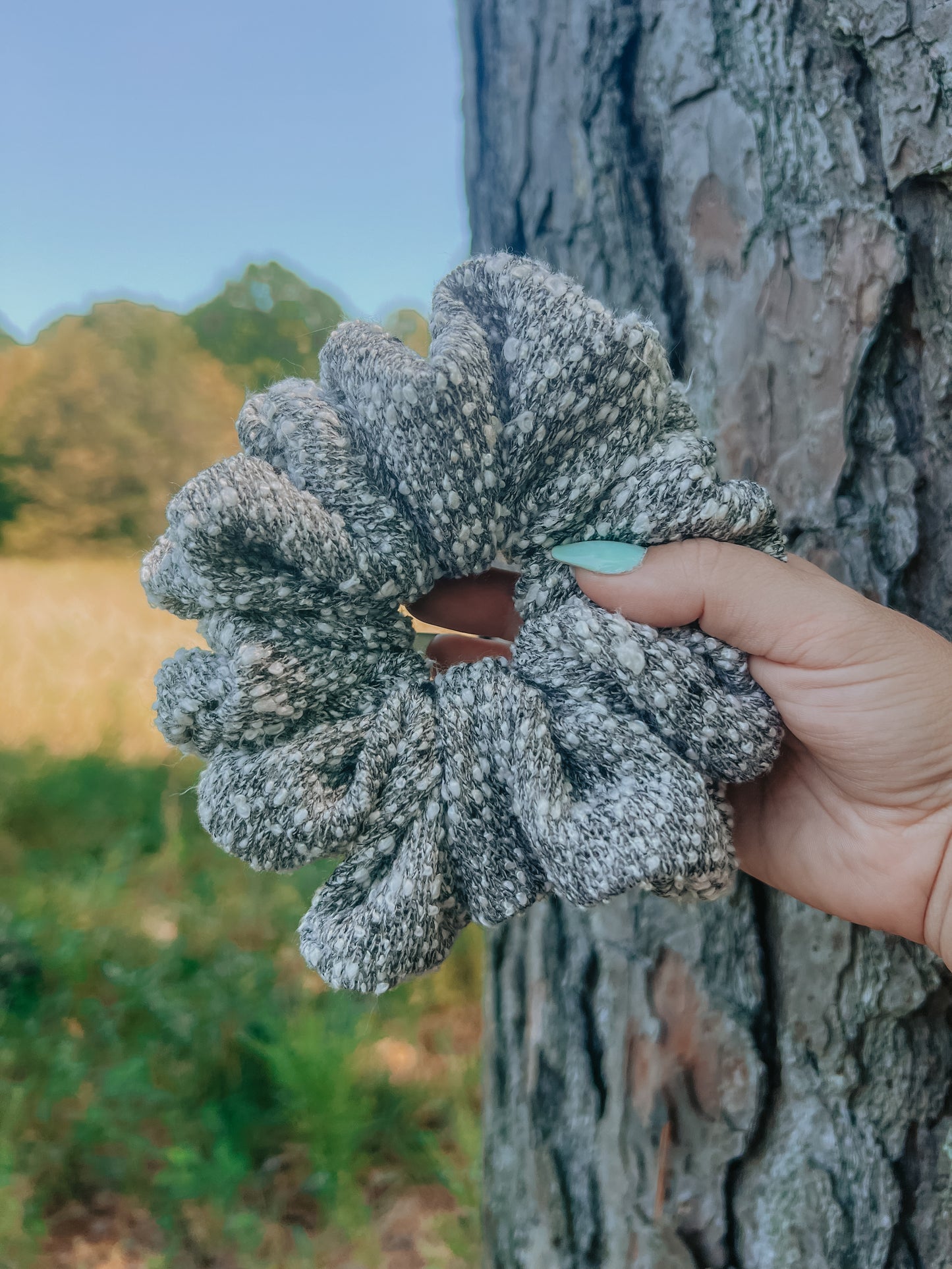 Grandma’s Wool Sweater Scrunchie