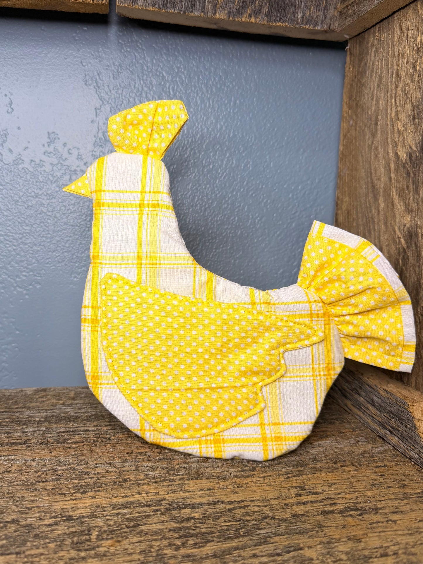 Scrappy Chicken Oven Mitt - Sunshine Plaid